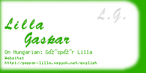 lilla gaspar business card